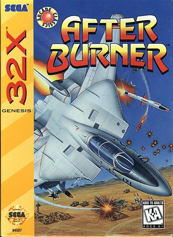 After Burner box art for Sega 32X